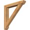 Ekena Millwork Traditional Slat Rough Sawn Bracket w/ Offset Brace, Western Red Cedar, 6"W x 36"D x 36"H BKT0604X36X36TRA06RWR - alternate 1